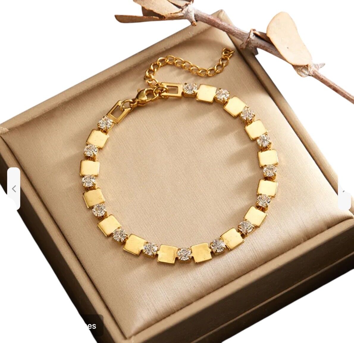 Bracelet Linny gold plated with zircons