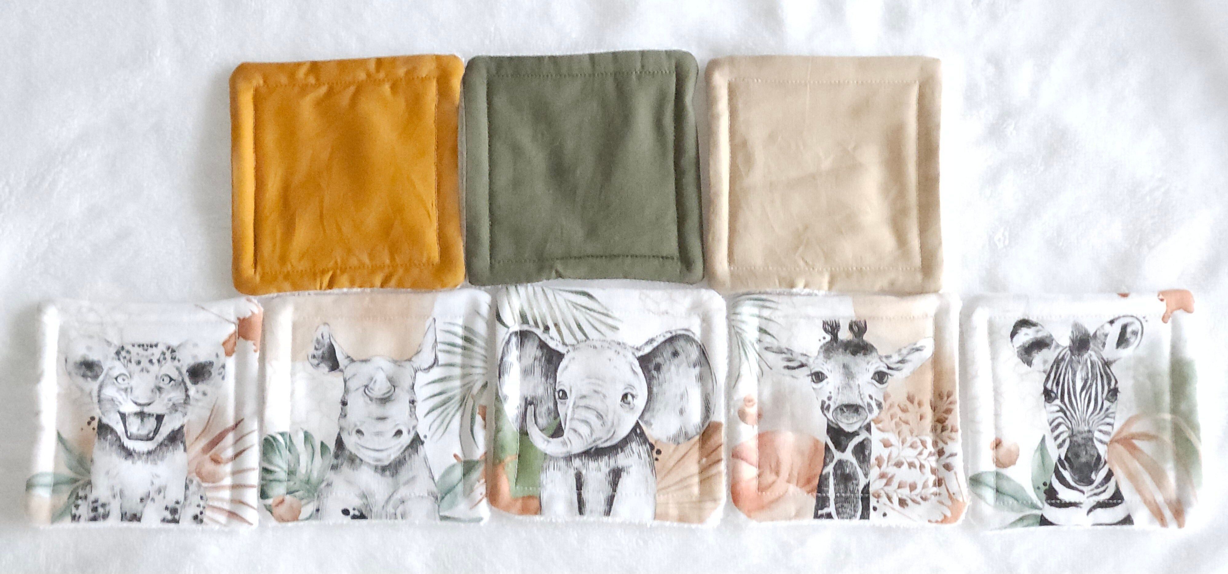 8 salviette lavabili per neonati “Savane Boho”