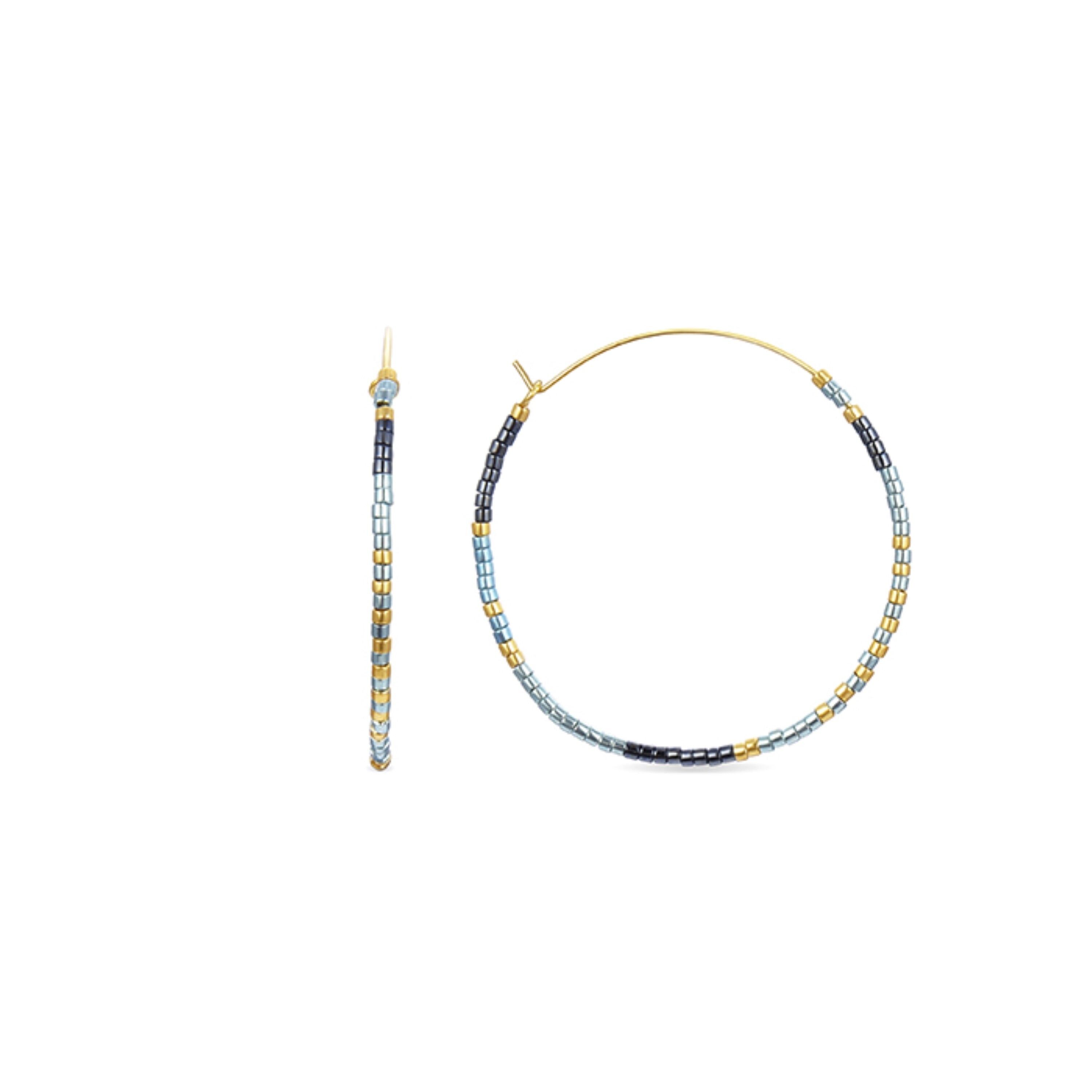 Orecchini in argento sterling 925 con cristalli multicolori rifiniti in oro giallo 18 carati - Bubha