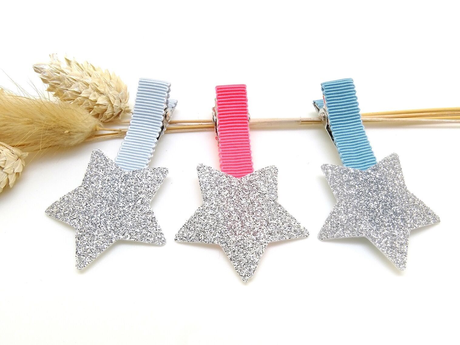 Haarspange mit Glitzersternen