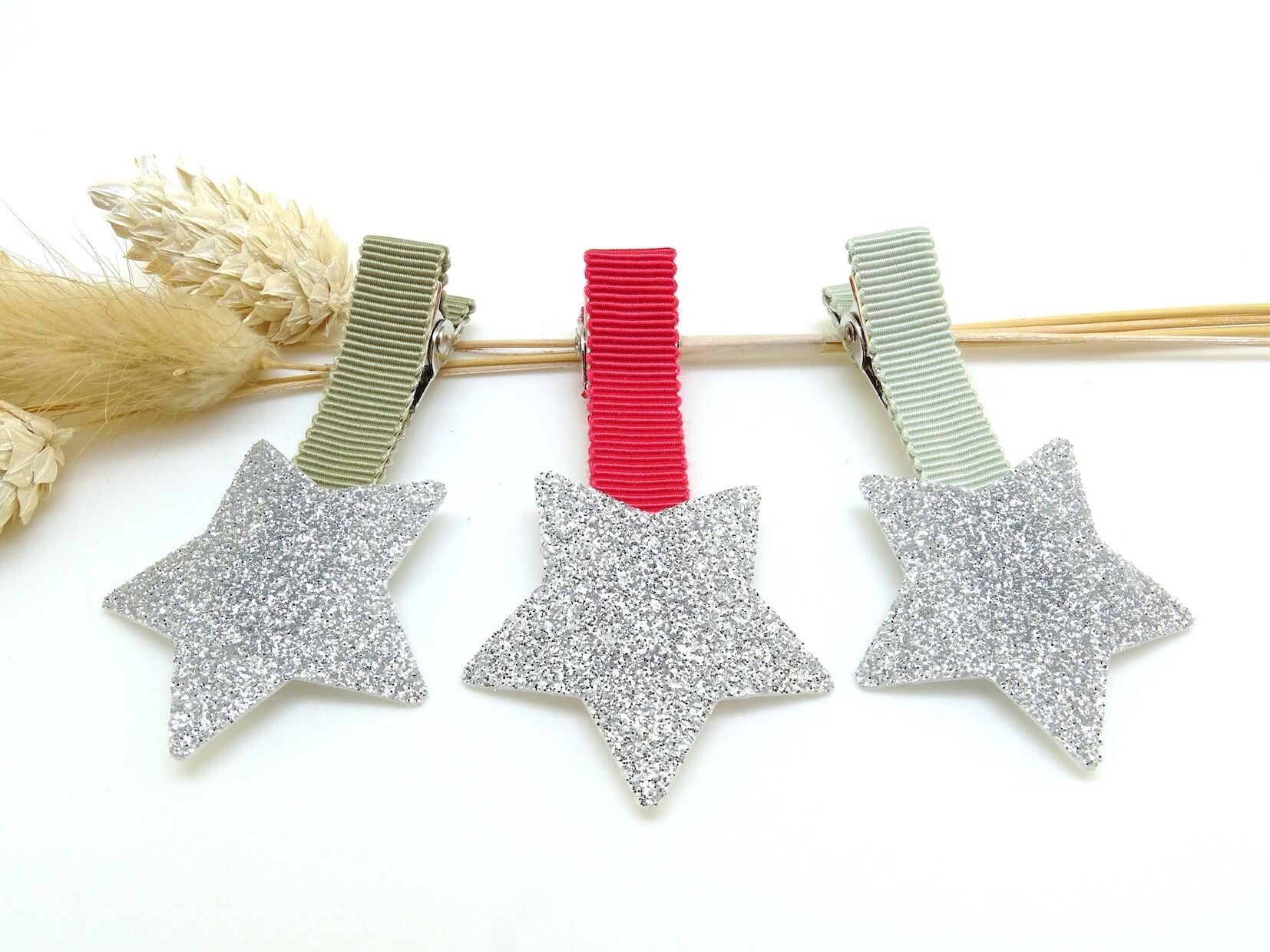 Haarspange mit Glitzersternen