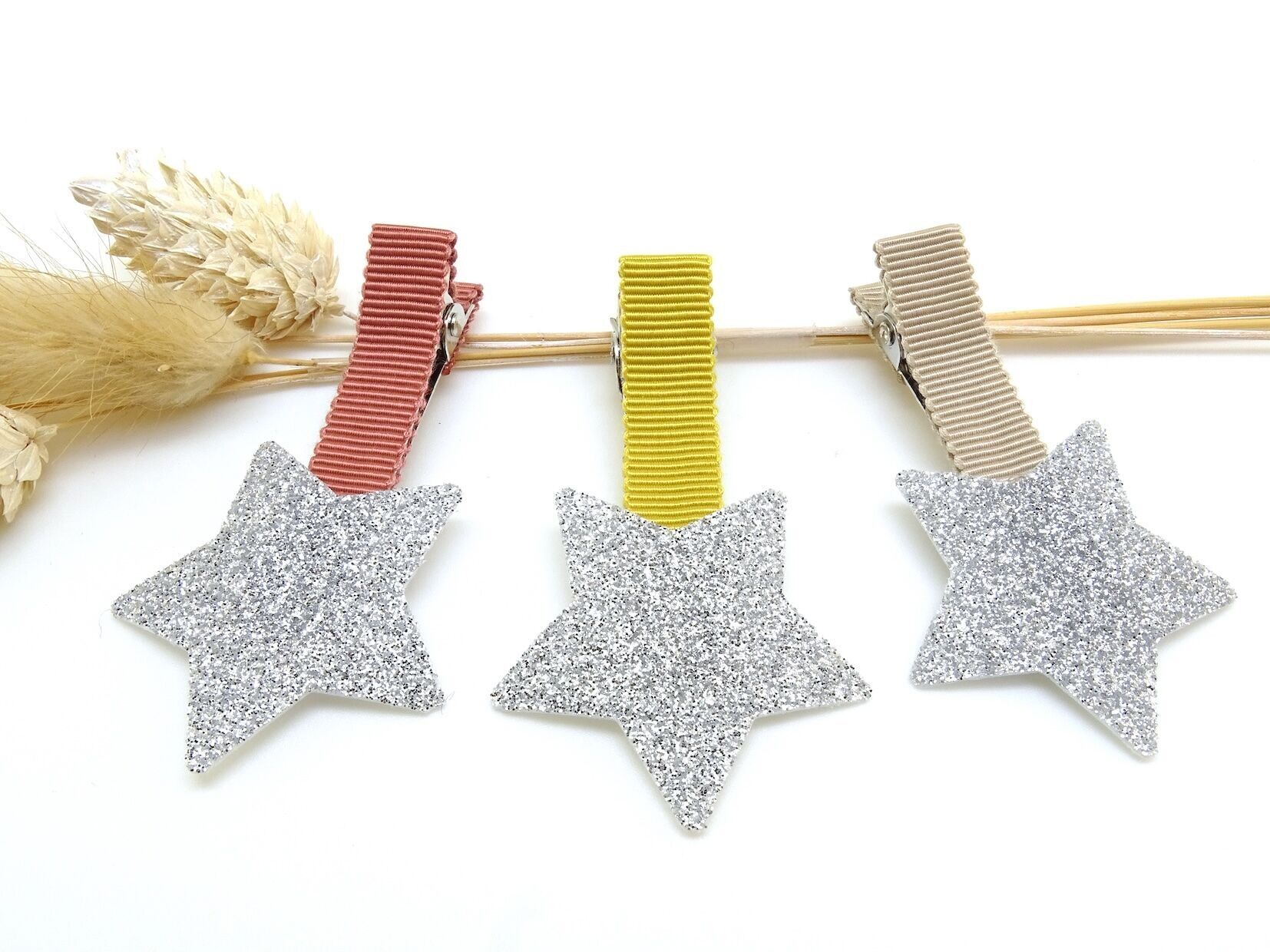 Haarspange mit Glitzersternen