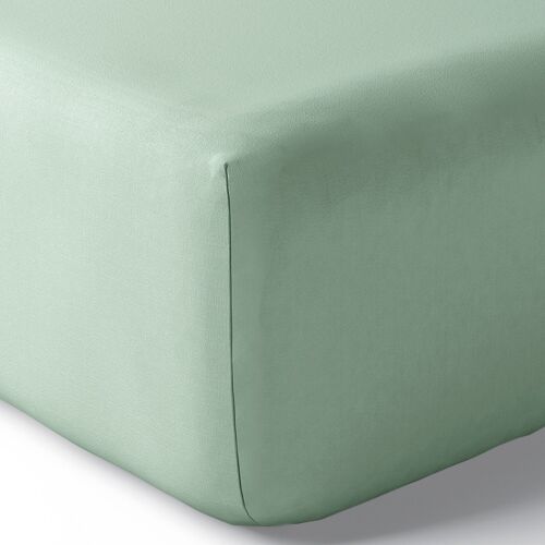 Drap housse Percale 160 x 200 + 35 cm Pur Coton Peigné Longues Fibres 80 Fils/cm²