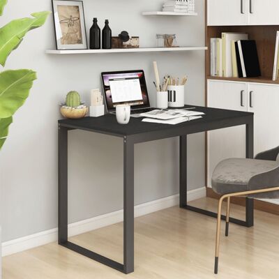 Scrivania per computer nera 110x60x73 cm in legno ingegnerizzato