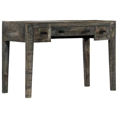 Escritorio Negro 110x50x75 cm Madera Maciza de Mango
