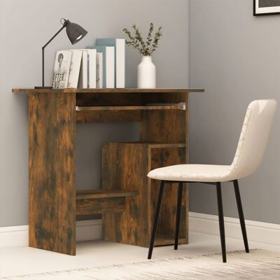 Bureau Chêne fumé 80x45x74 cm Bois composite
