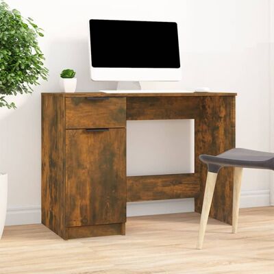 Scrivania Rovere Fumè 100x50x75 cm Legno Ingegnerizzato