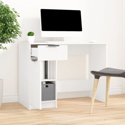 Scrivania Bianca 100x50x75 cm Legno ingegnerizzato