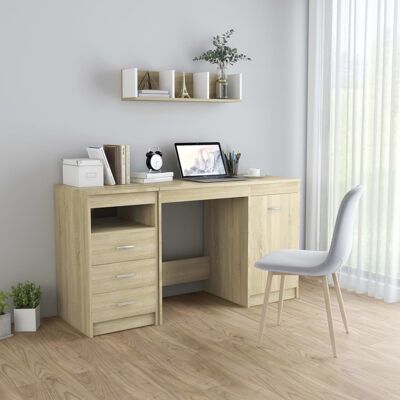 Scrivania Sonoma Oak 140x50x76 cm Legno ingegnerizzato (801799+801808)