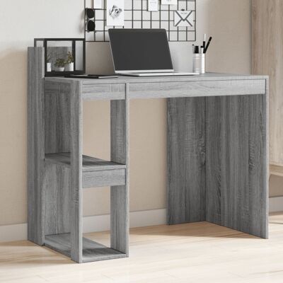 Escritorio de oficina Sonoma gris 103,5x56,5x94 cm Madera de ingeniería