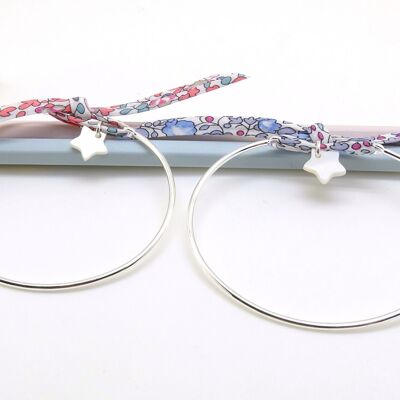 Bracciale bangle in madreperla e liberty