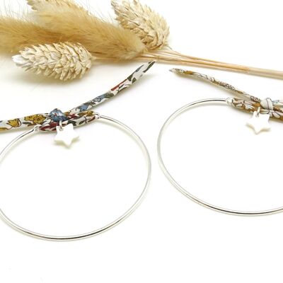 Bracelet jonc nacre et liberty