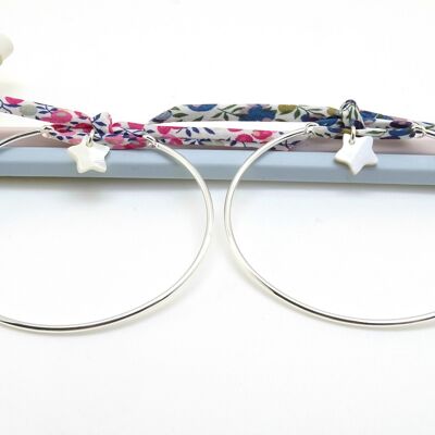 Bracciale bangle in madreperla e liberty