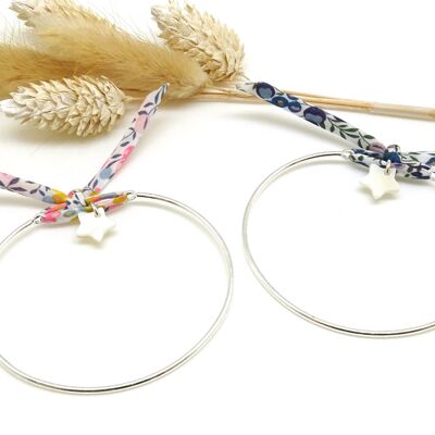 Bracelet jonc nacre et liberty