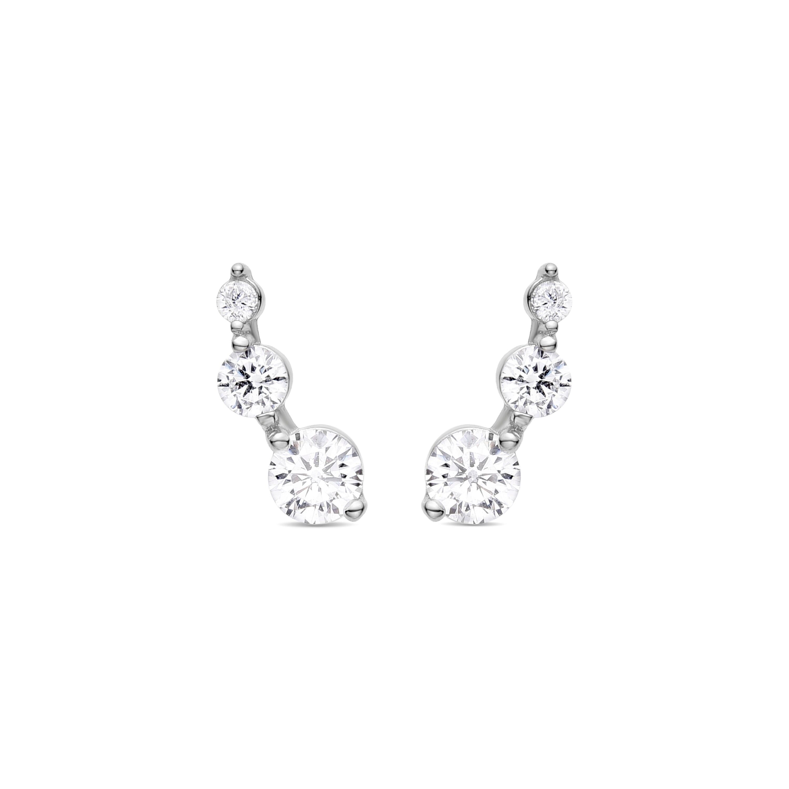Orecchini in Argento Sterling 925 con Zirconi Lucidi rifiniti in rodio - Lyar
