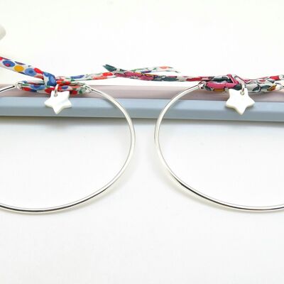 Mother-of-pearl and liberty bangle bracelet