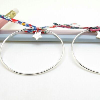 Mother-of-pearl and liberty bangle bracelet