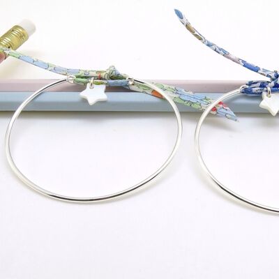 Mother-of-pearl and liberty bangle bracelet