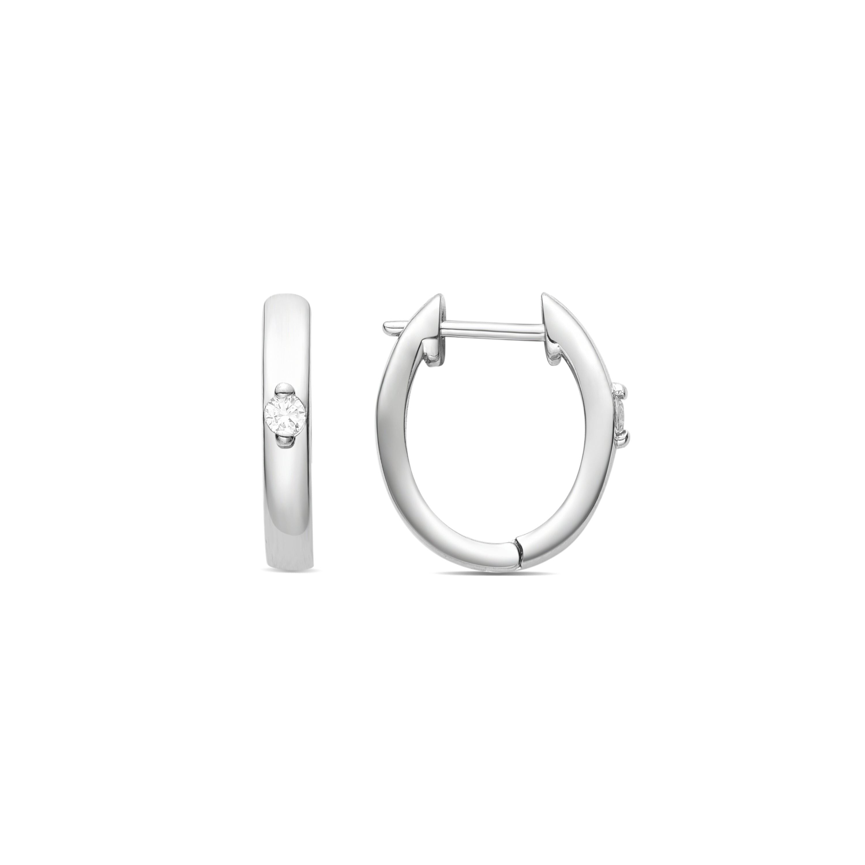 Orecchini con zirconi lucenti rifiniti in rodio - Sau