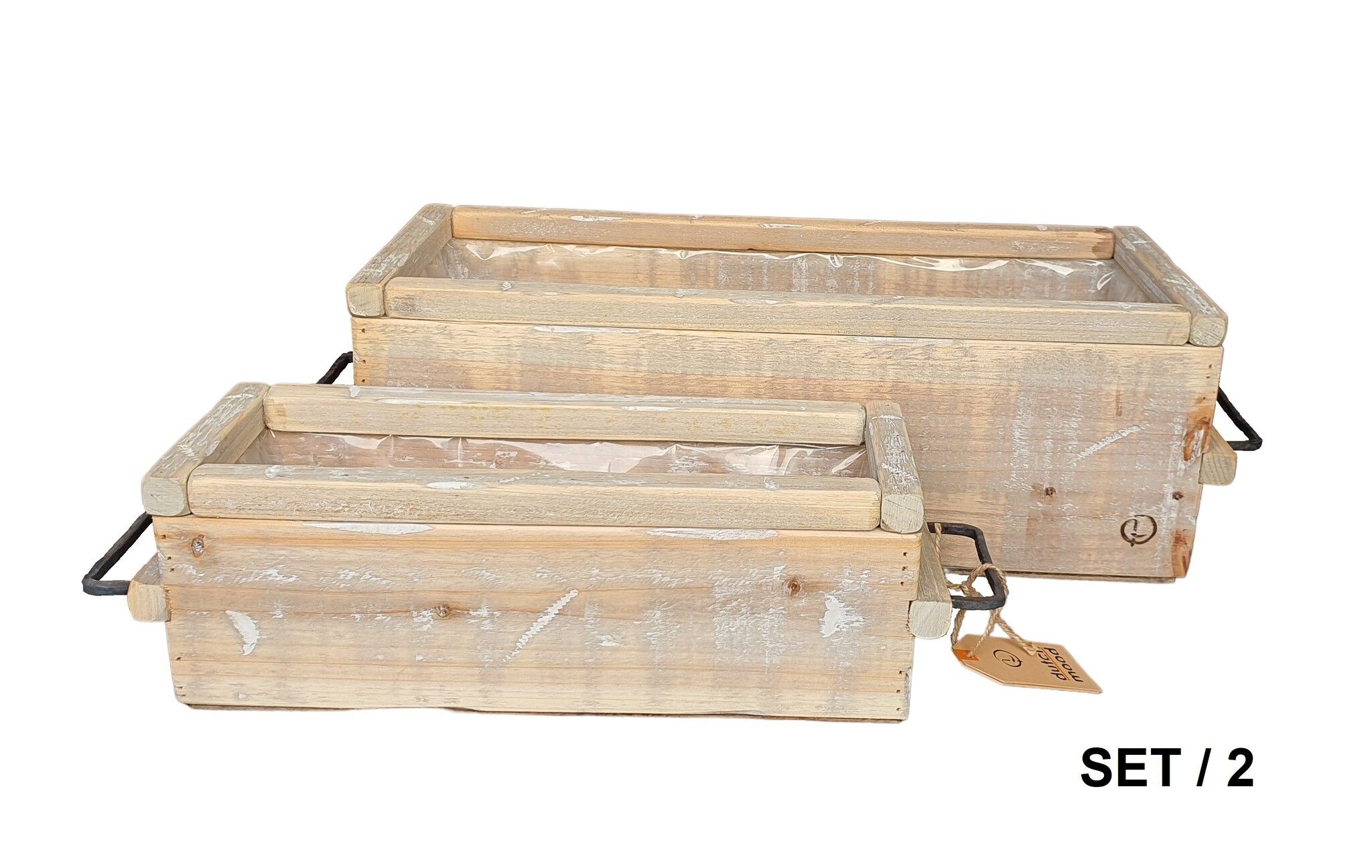 rechteckiger Holztopf