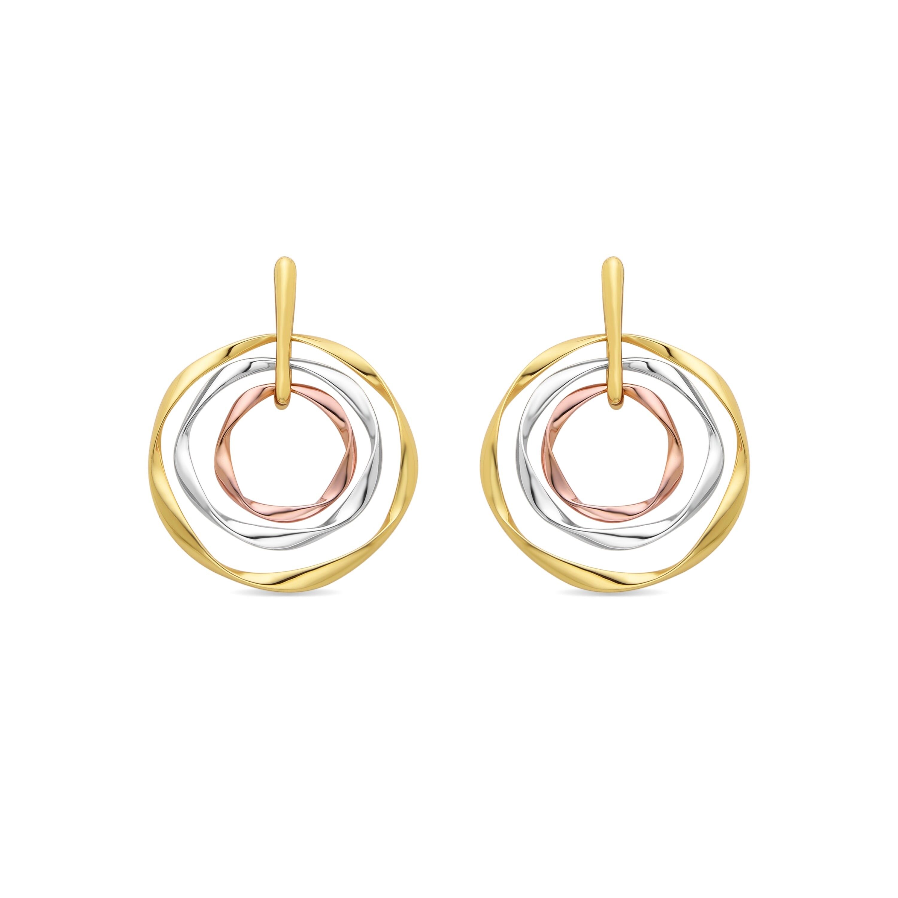 Orecchini rifiniti in oro giallo 18 carati - Ushdao