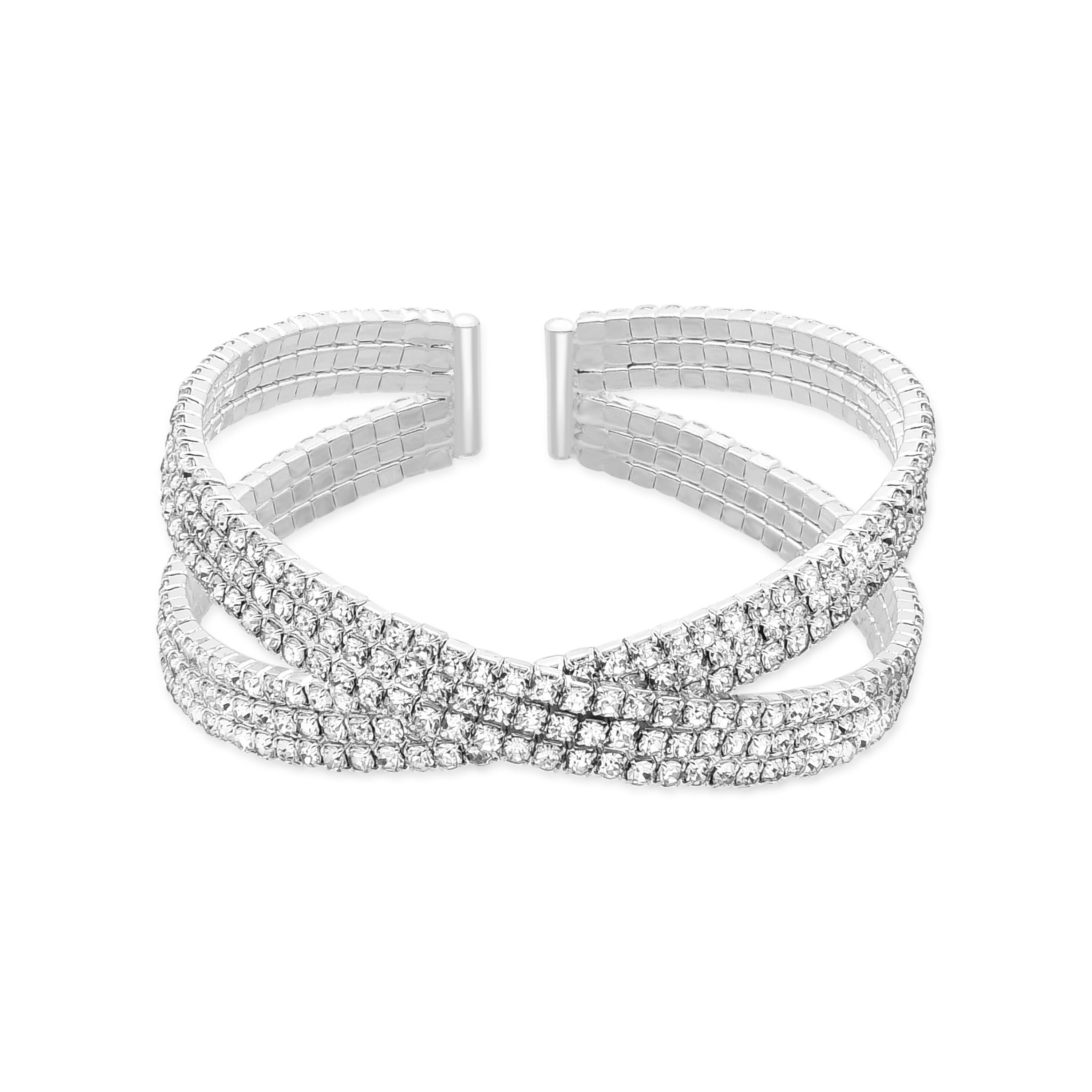 Rhodiniertes Armband – Mobu