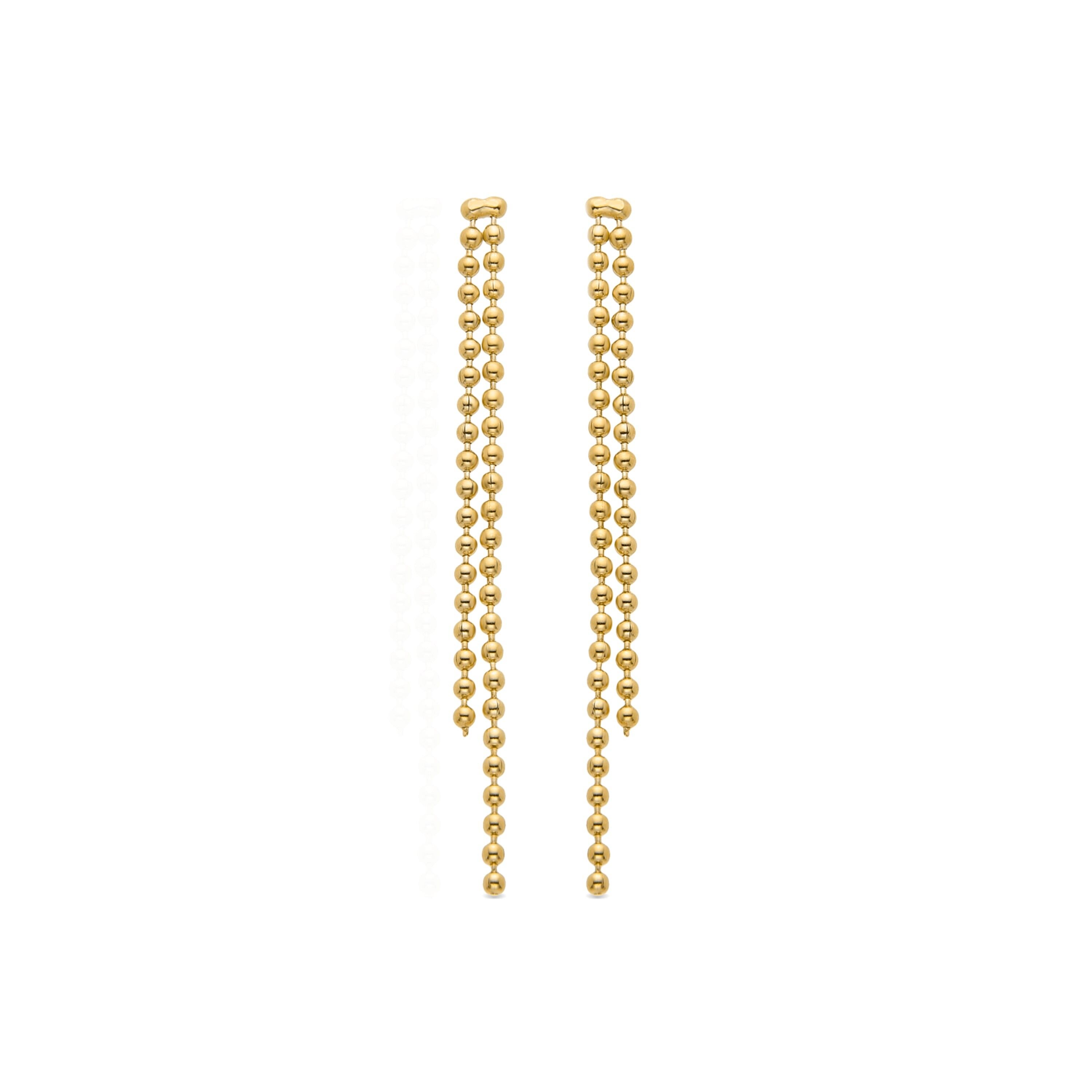 Ohrringe aus 925er-Sterlingsilber mit 18-Karat-Gelbgold - Puldi