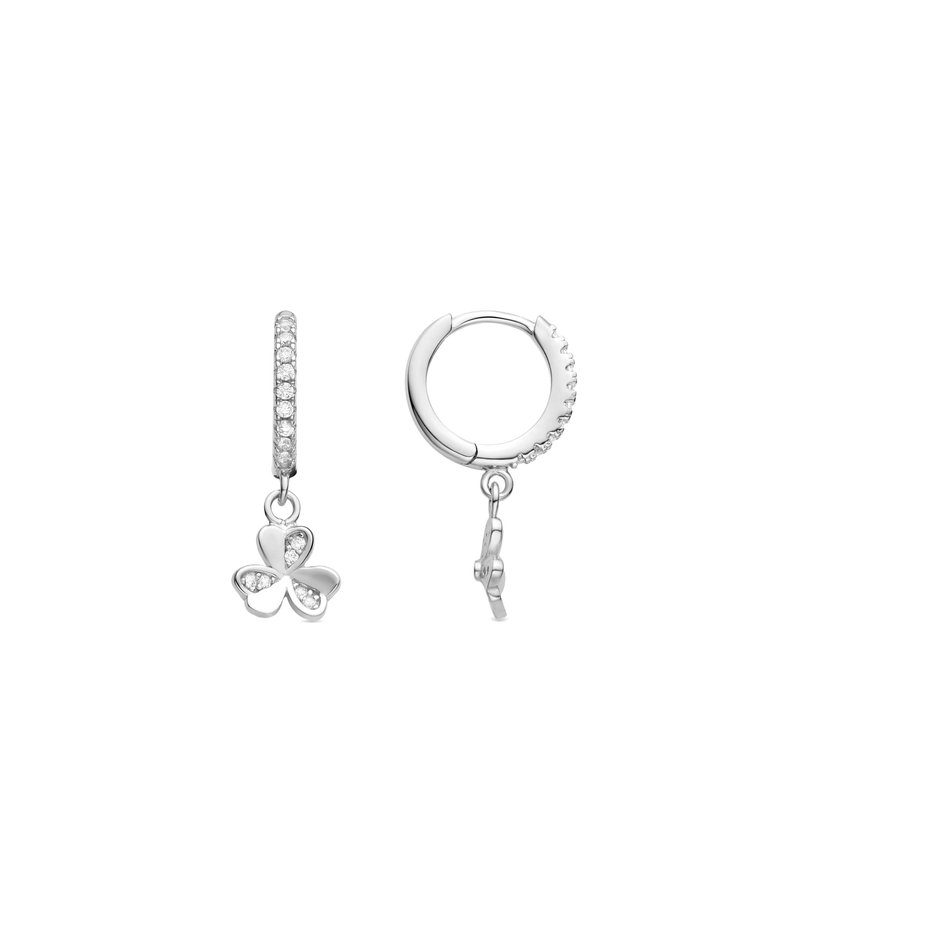 Orecchini in Argento Sterling 925 con Zirconi Lucidi rifiniti in rodio - Lisho