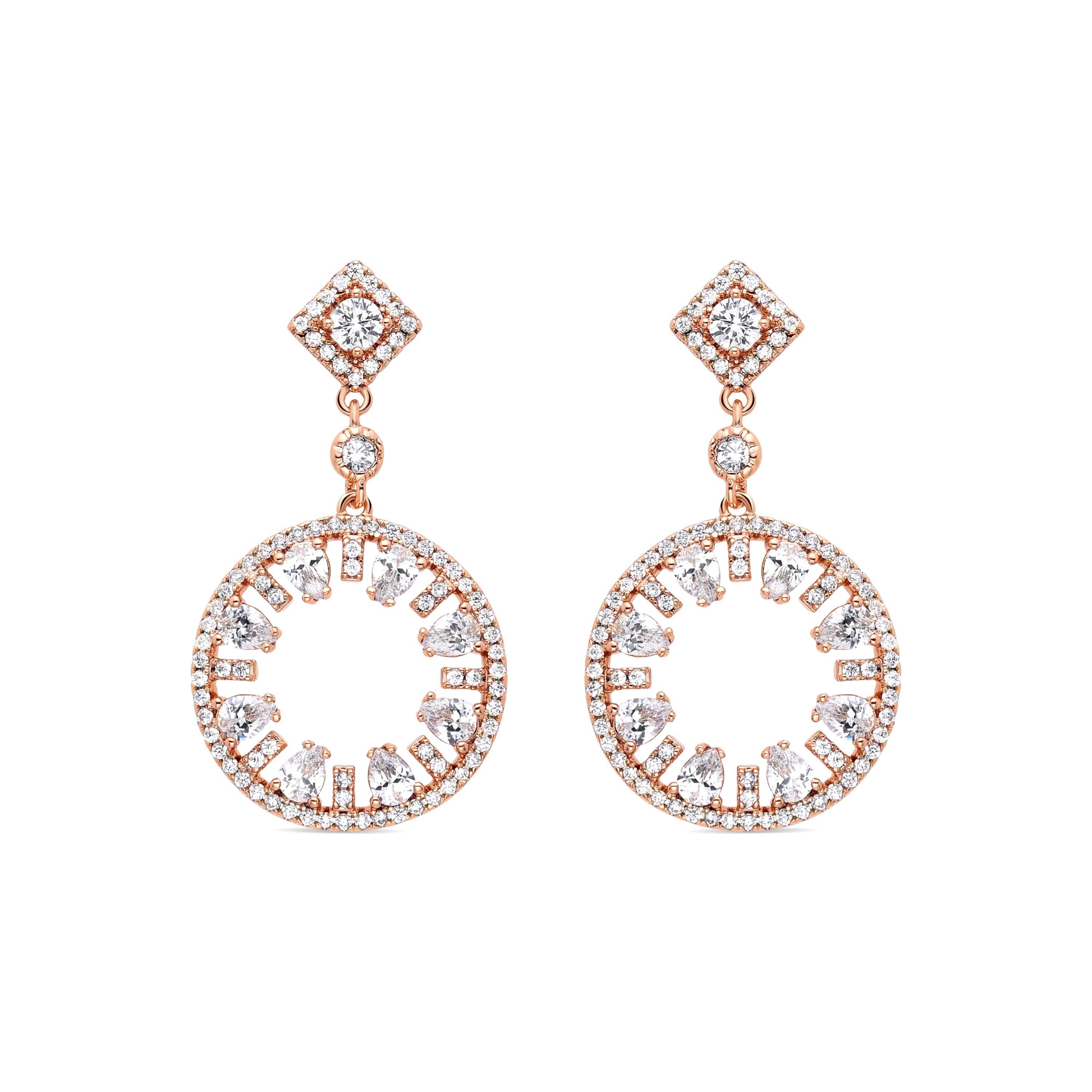 Ohrringe mit glänzendem Zirkonia in 18 Karat Gelbgold – Ryion