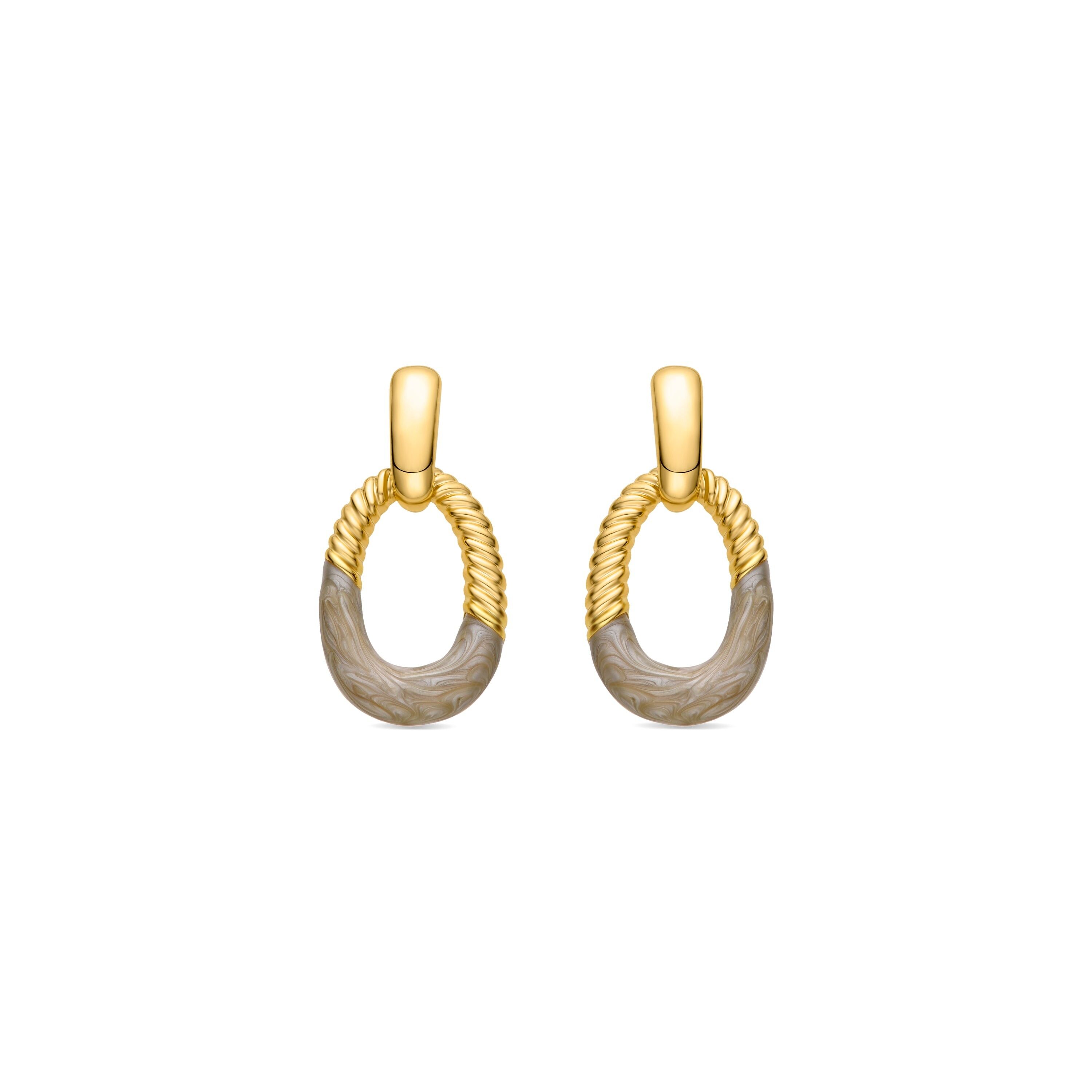 Orecchini rifiniti in oro giallo 18 carati - Shango