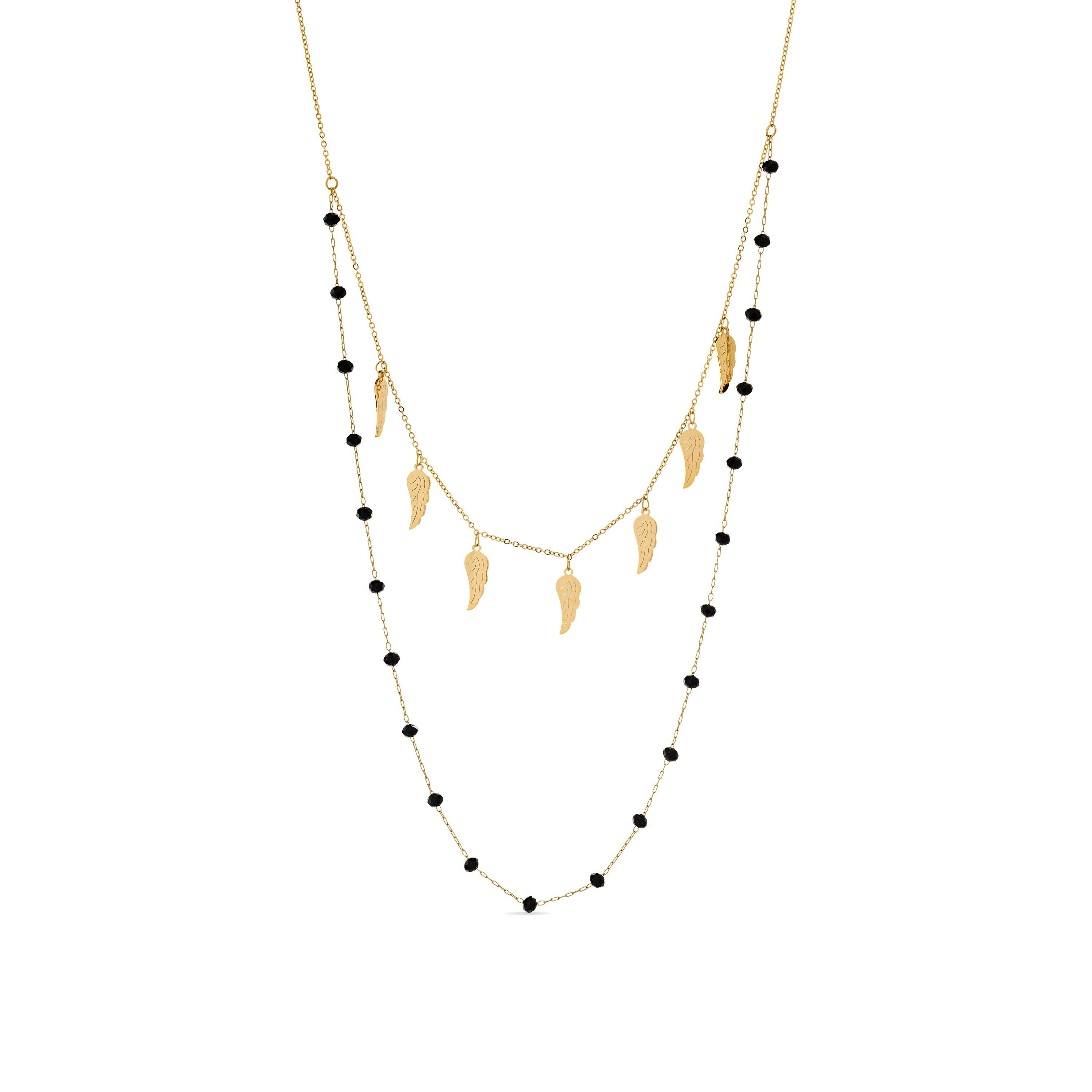 Collar de Onix acabado en oro amarillo de 18k - Omka