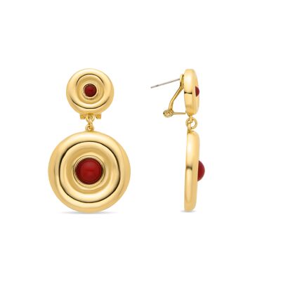 18k yellow gold finished earrings - Orche