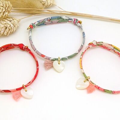 Pulsera corazón de nácar