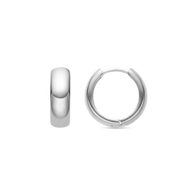 Boucles d'oreilles finies en rhodium - Apruk