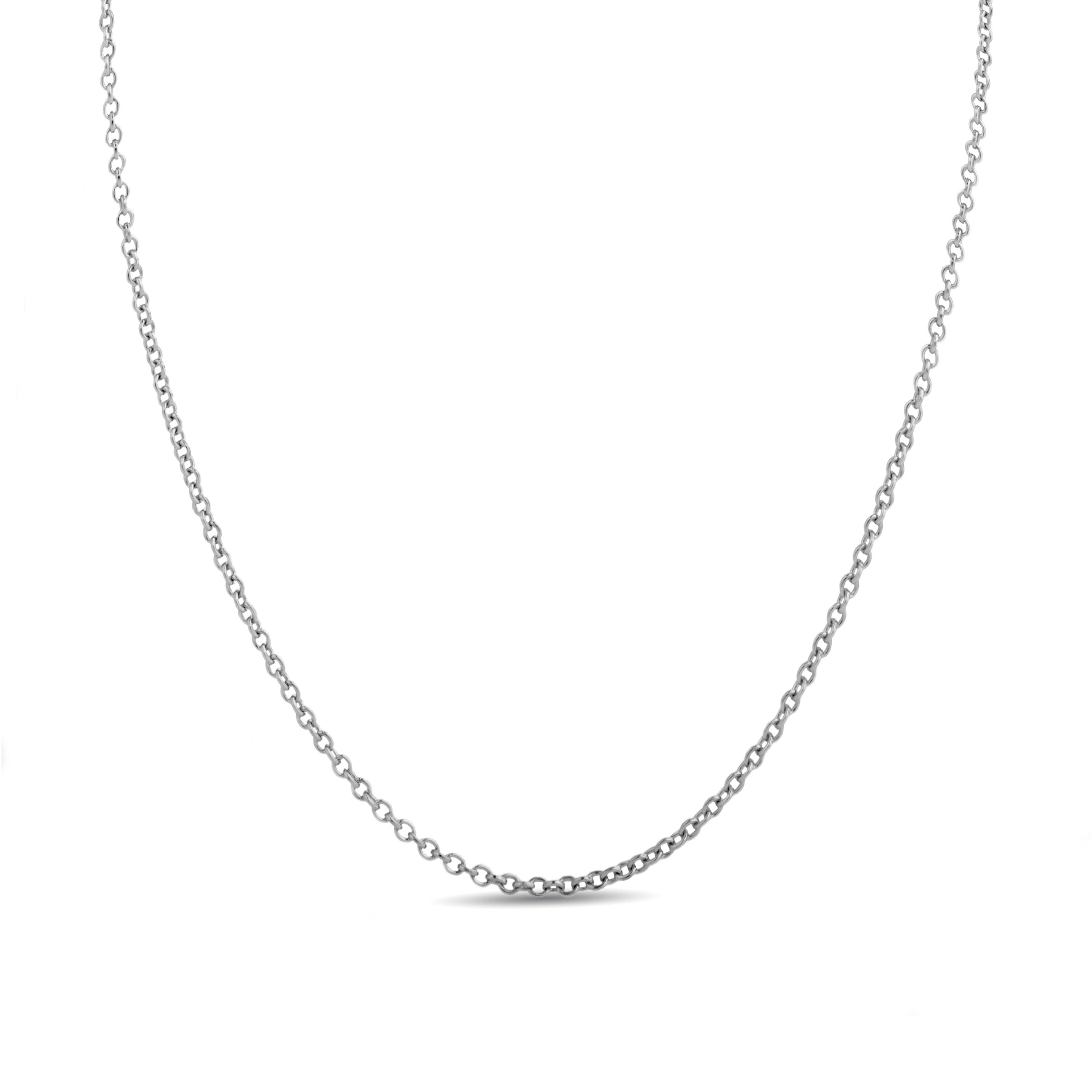 Collana in argento sterling 925 con finitura rodio - Argento