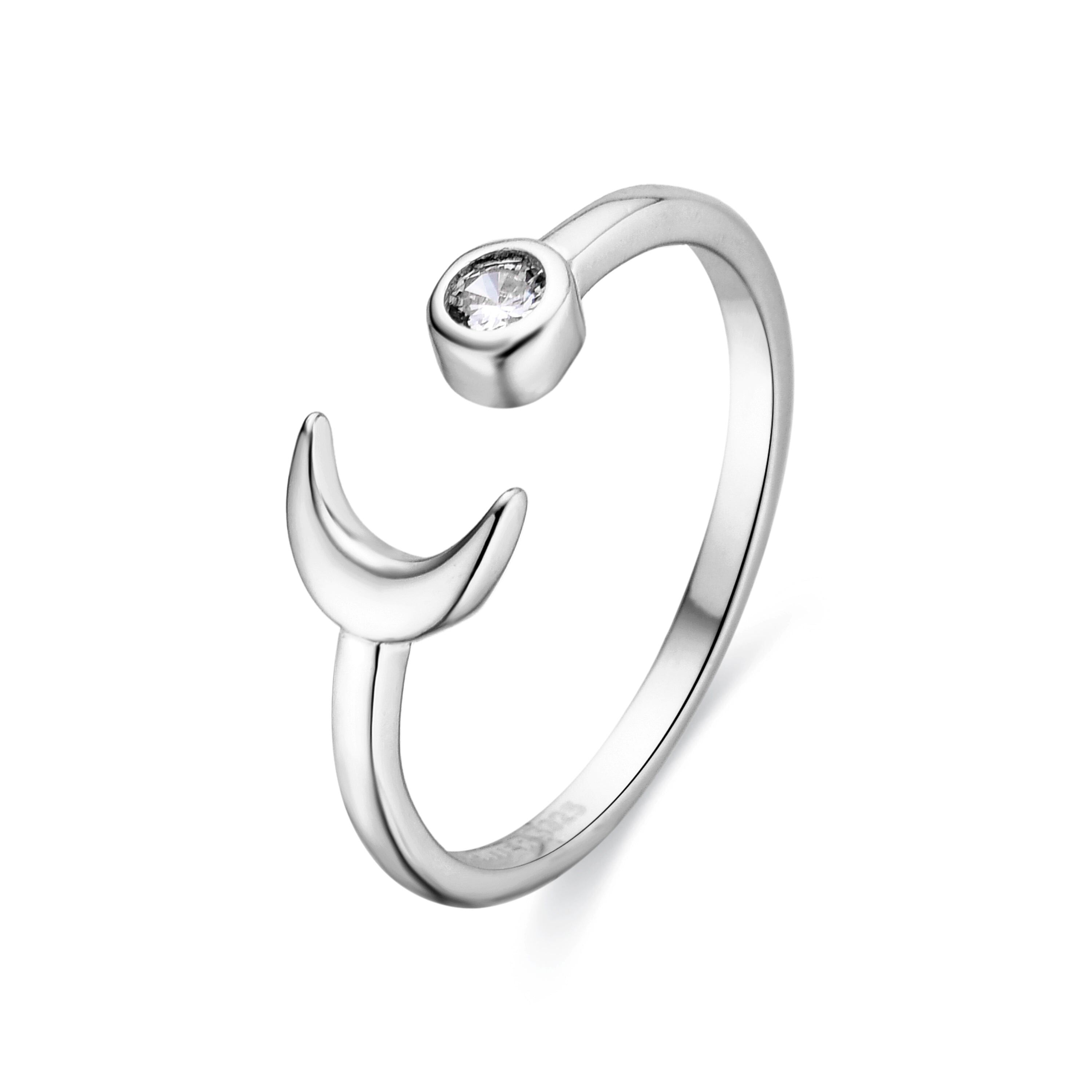 Anello in argento sterling 925 e zirconi lucidi con finitura rodio - Takku