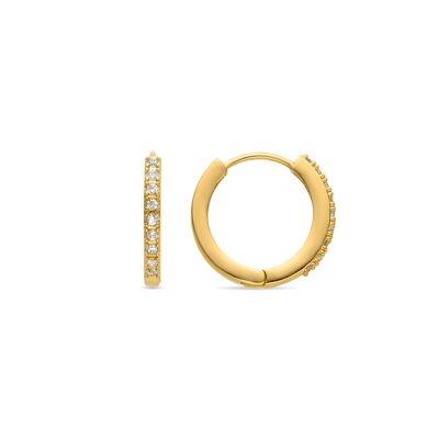 Orecchini con Zirconi Lucidi finitura oro 18K - Ariuk