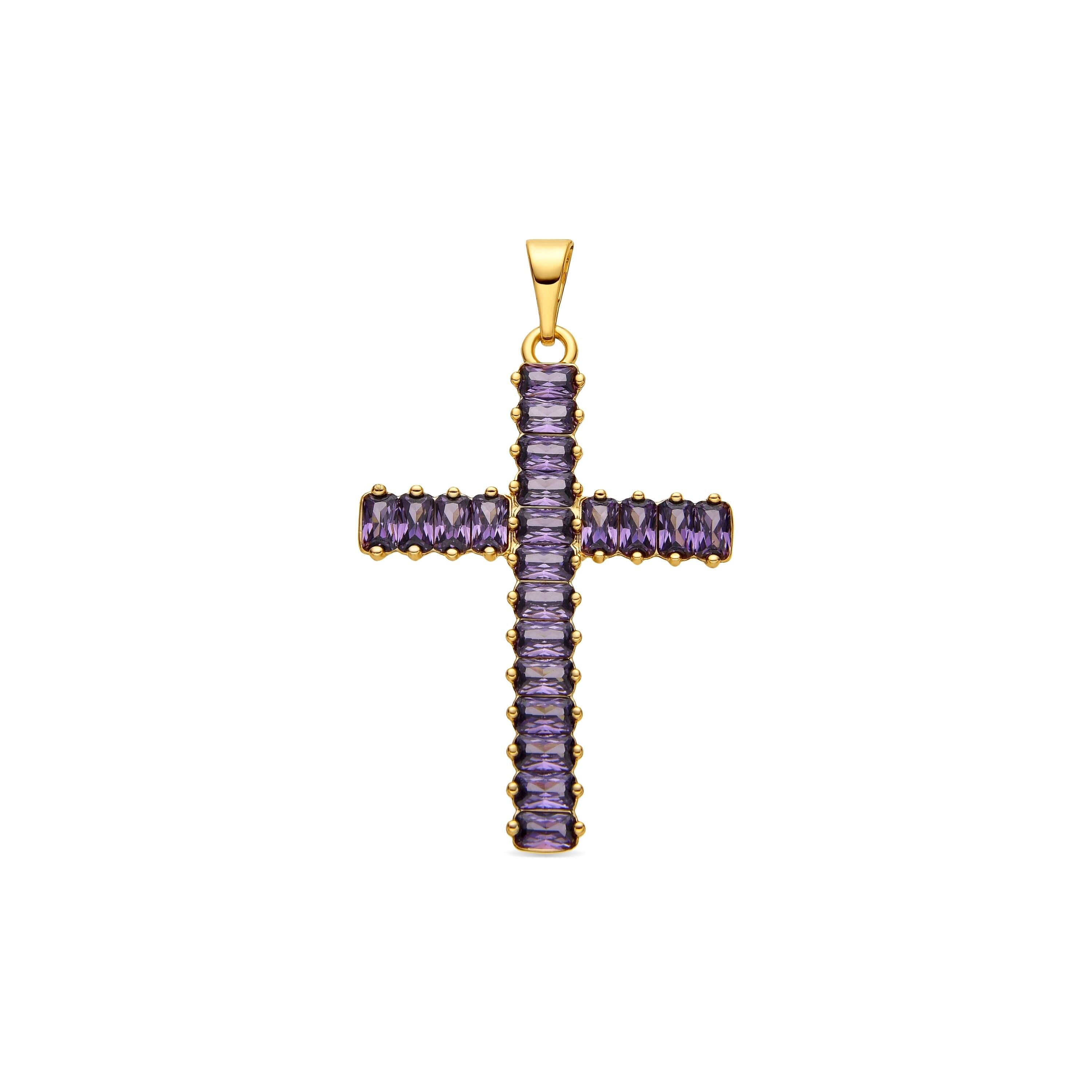 LUXNTER Collana con Ametista Zirconia finitura oro 18k - Casiro