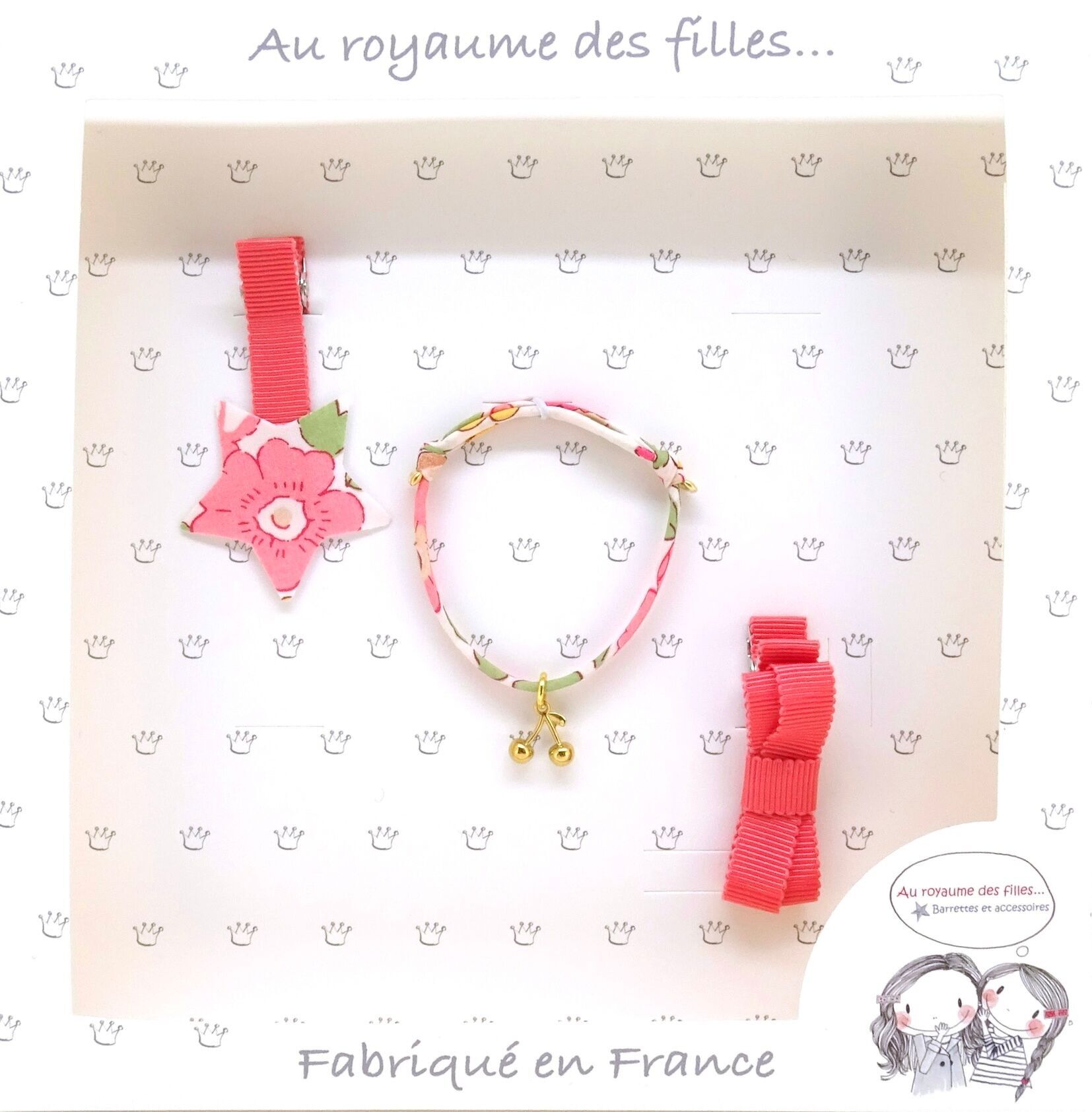 Set fermagli per capelli e bracciale C5