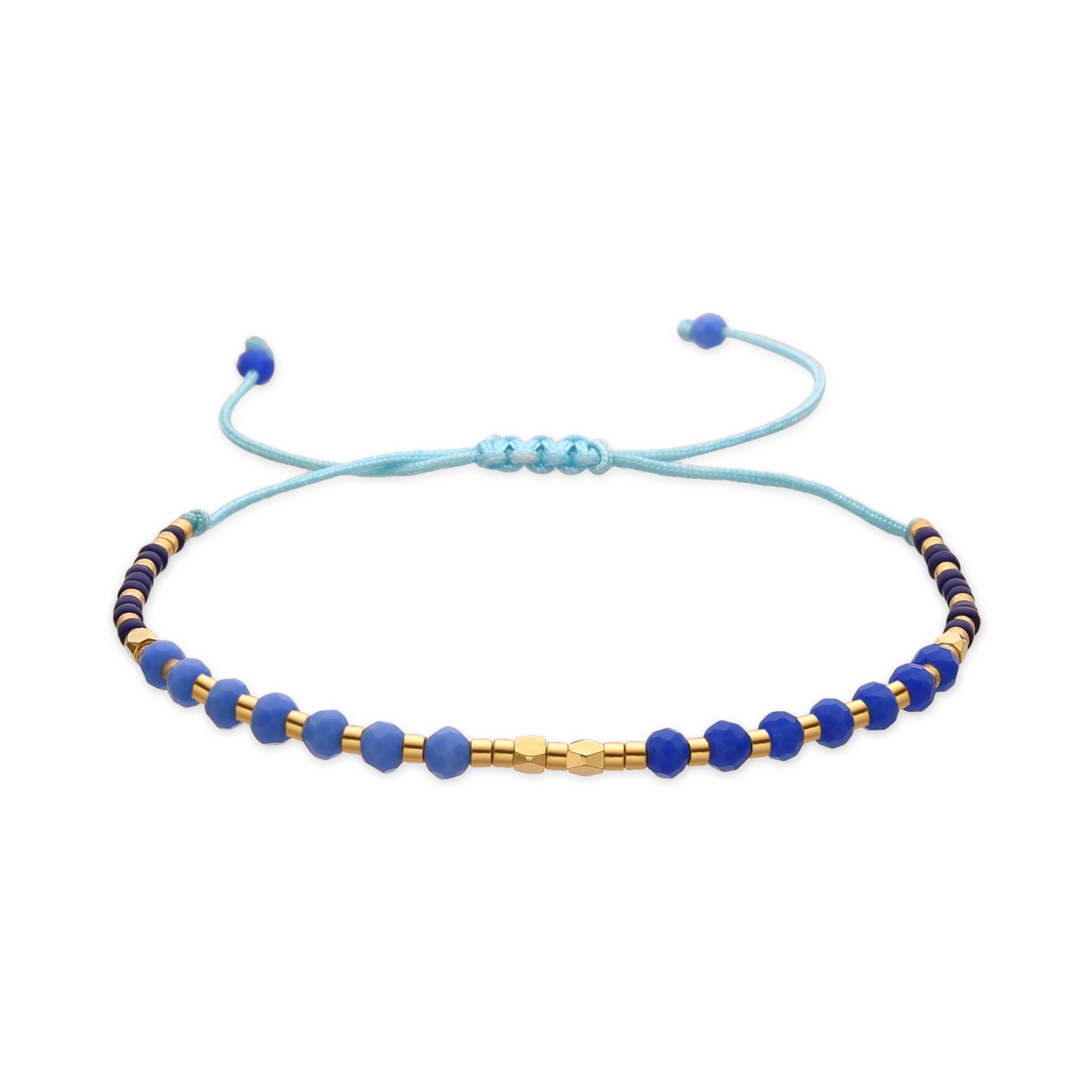 Bracciale con finitura in oro 18 carati Blue Crystal - Anlako