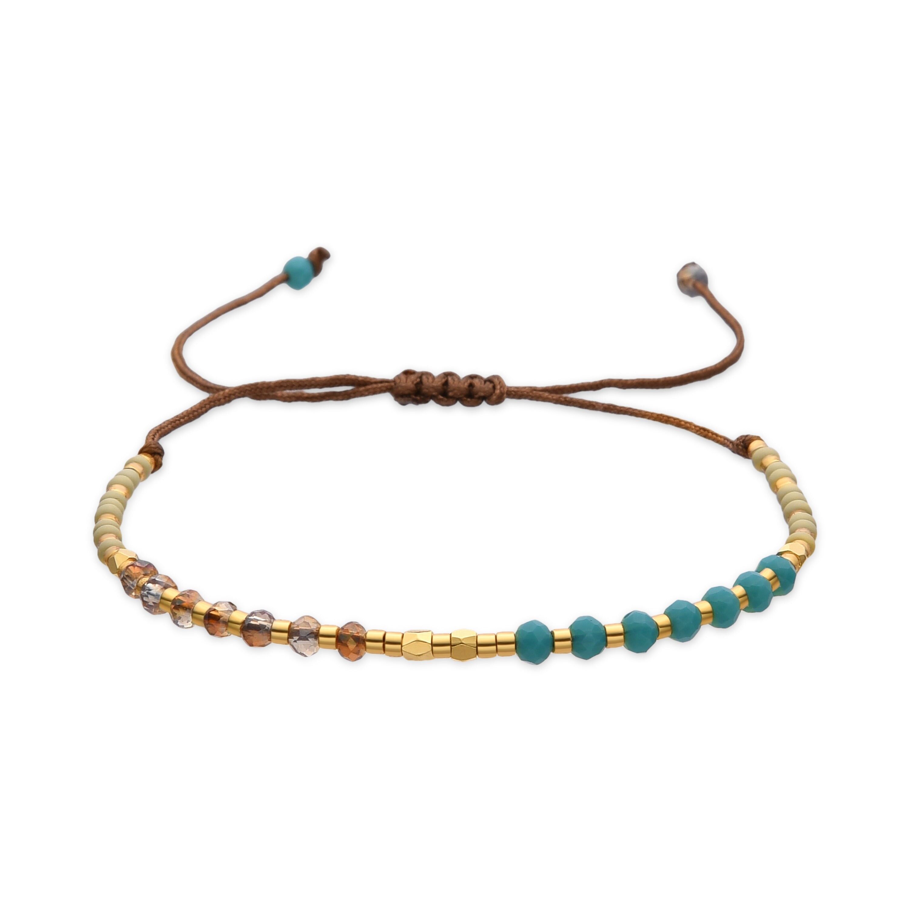 Armband mit mehrfarbigem Kristall, 18-karätiges Gold-Finish – Anlako