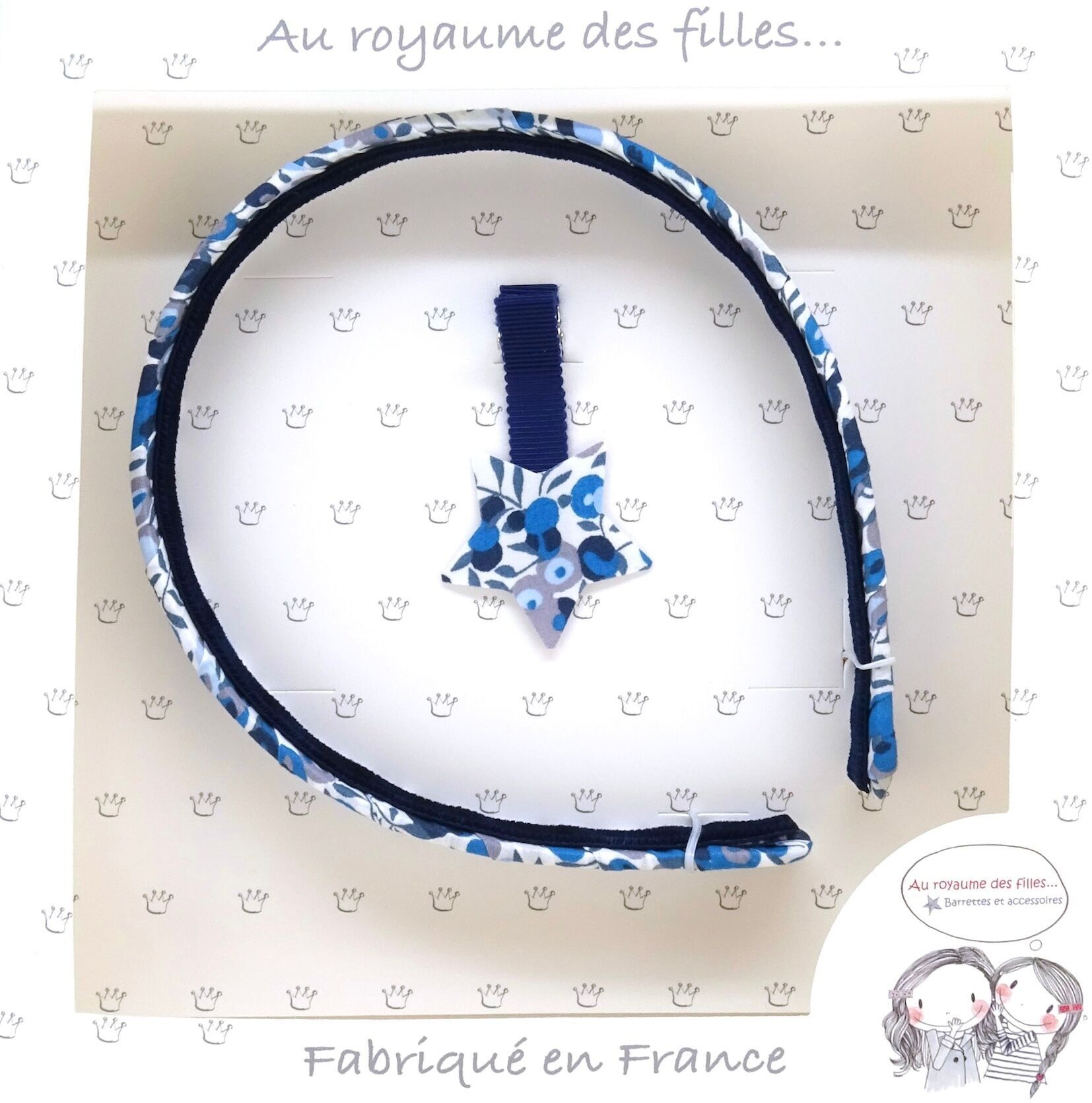 C19 headband and barrette set