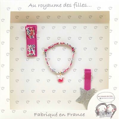 Set di fermagli per capelli e bracciale C10