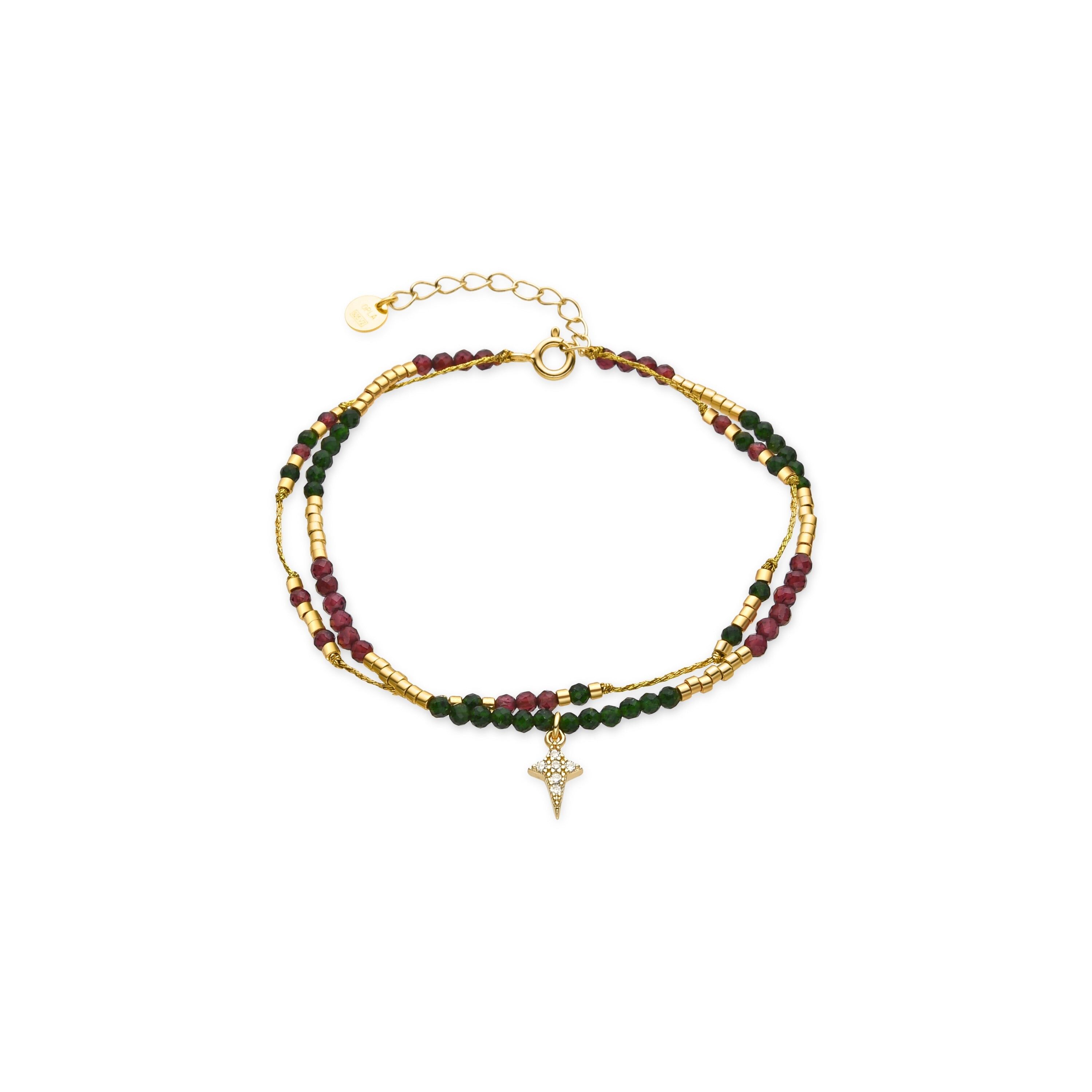 Bracciale in Argento Sterling 925 e Zirconi Lucidi con finitura in Oro 18k - Mipur