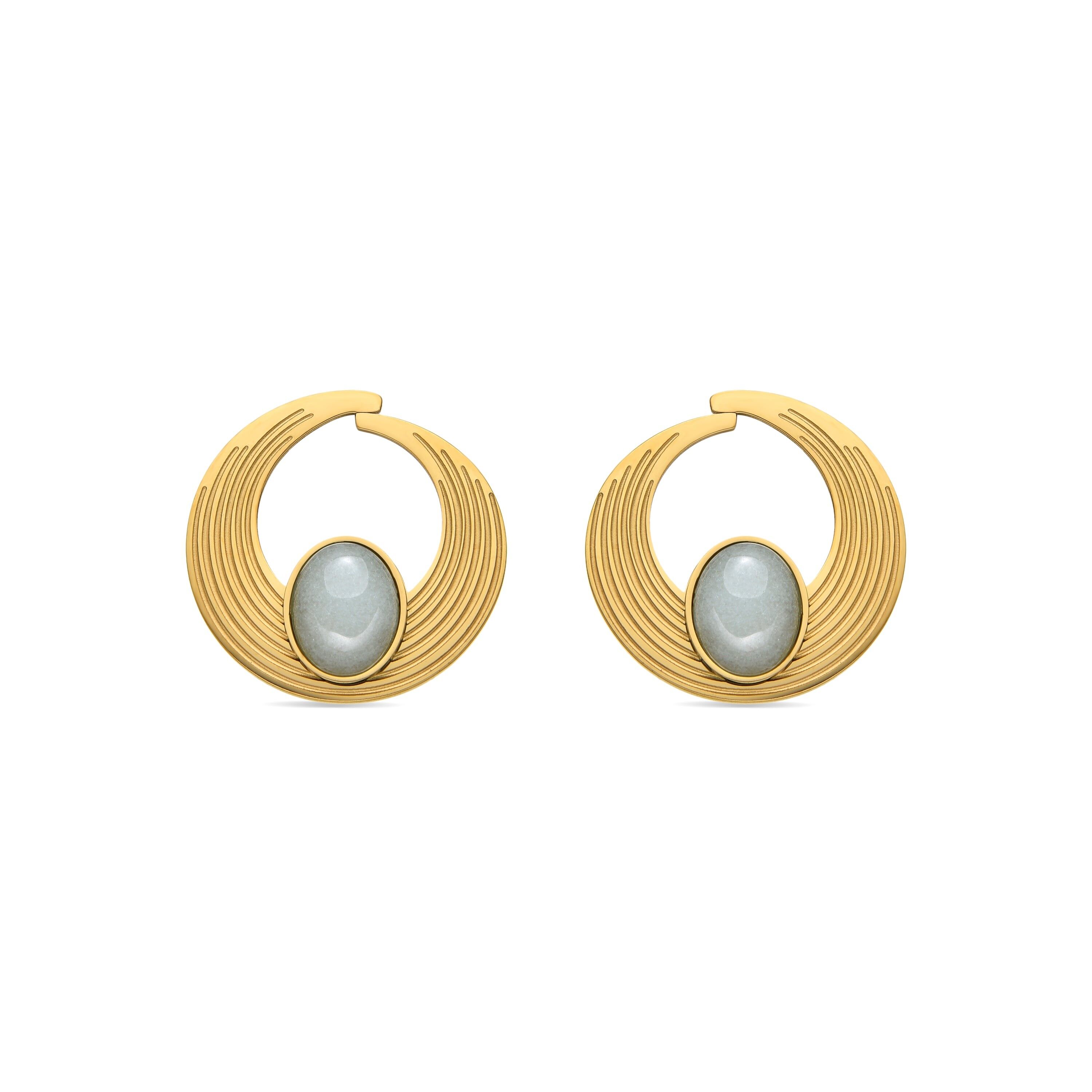 Orecchini con finitura in oro 18k di Amazzonite - Halays