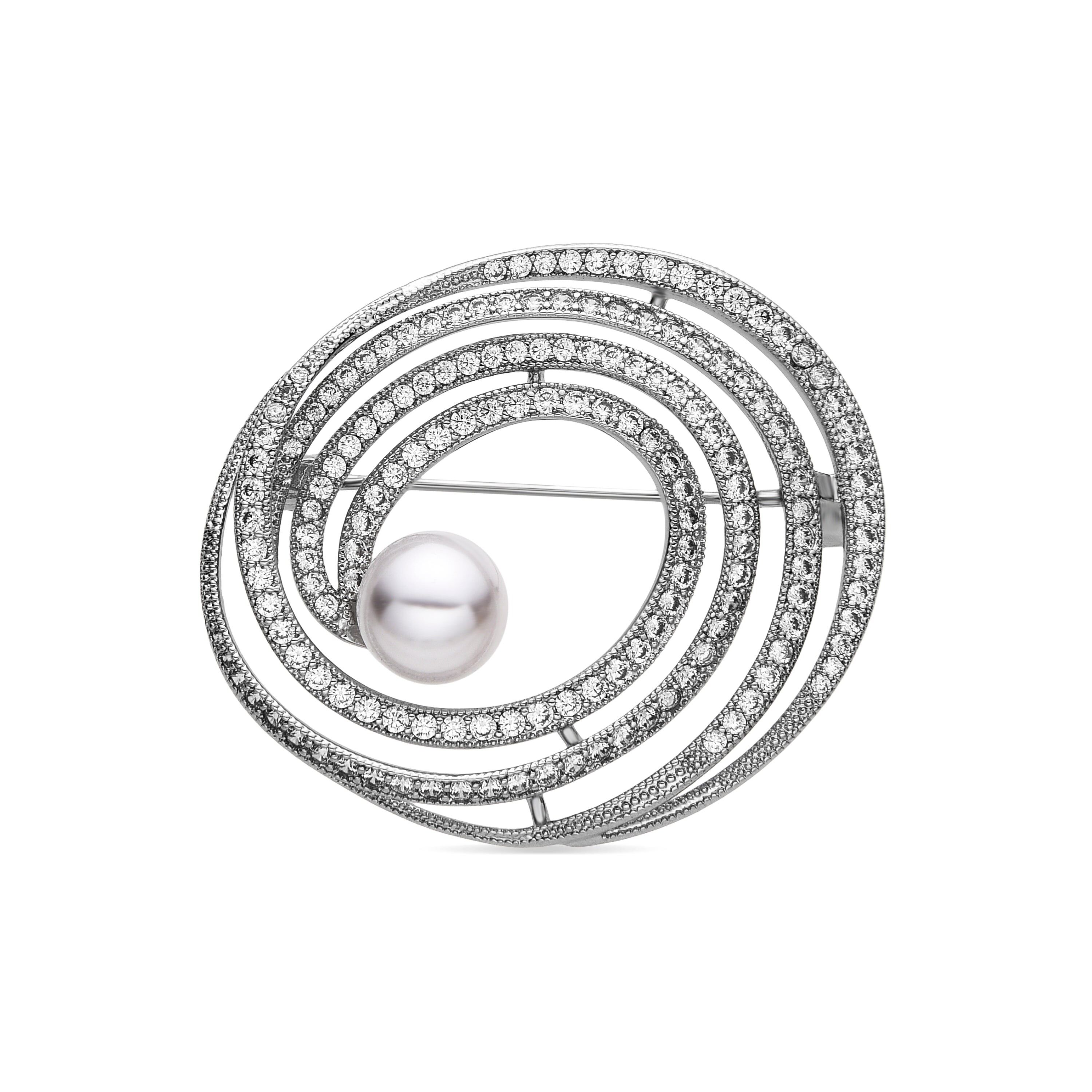 Spilla con finitura argento Zirconi Lucidi - Telah