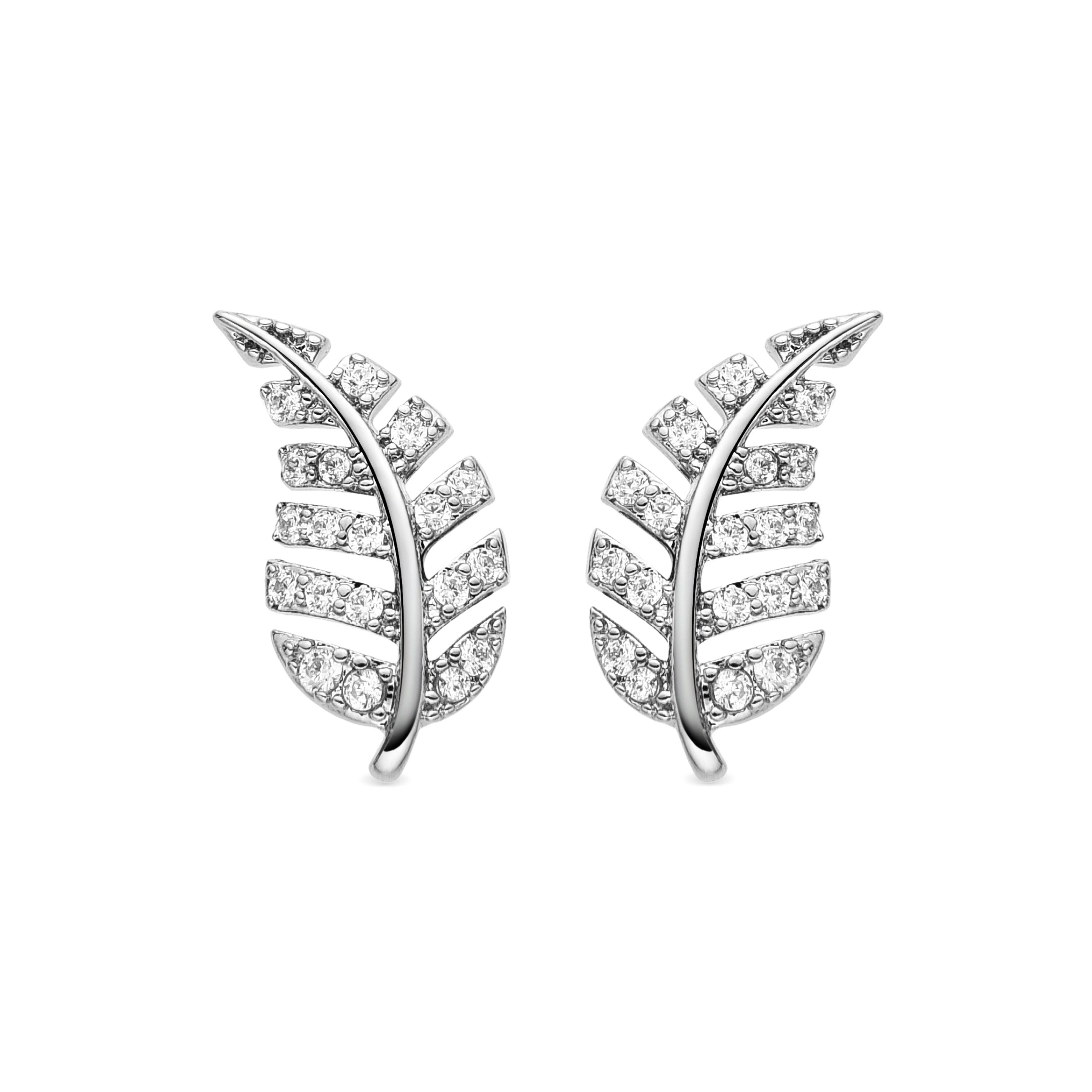 Orecchini con finitura argento Zirconi Lucidi - Tatsy