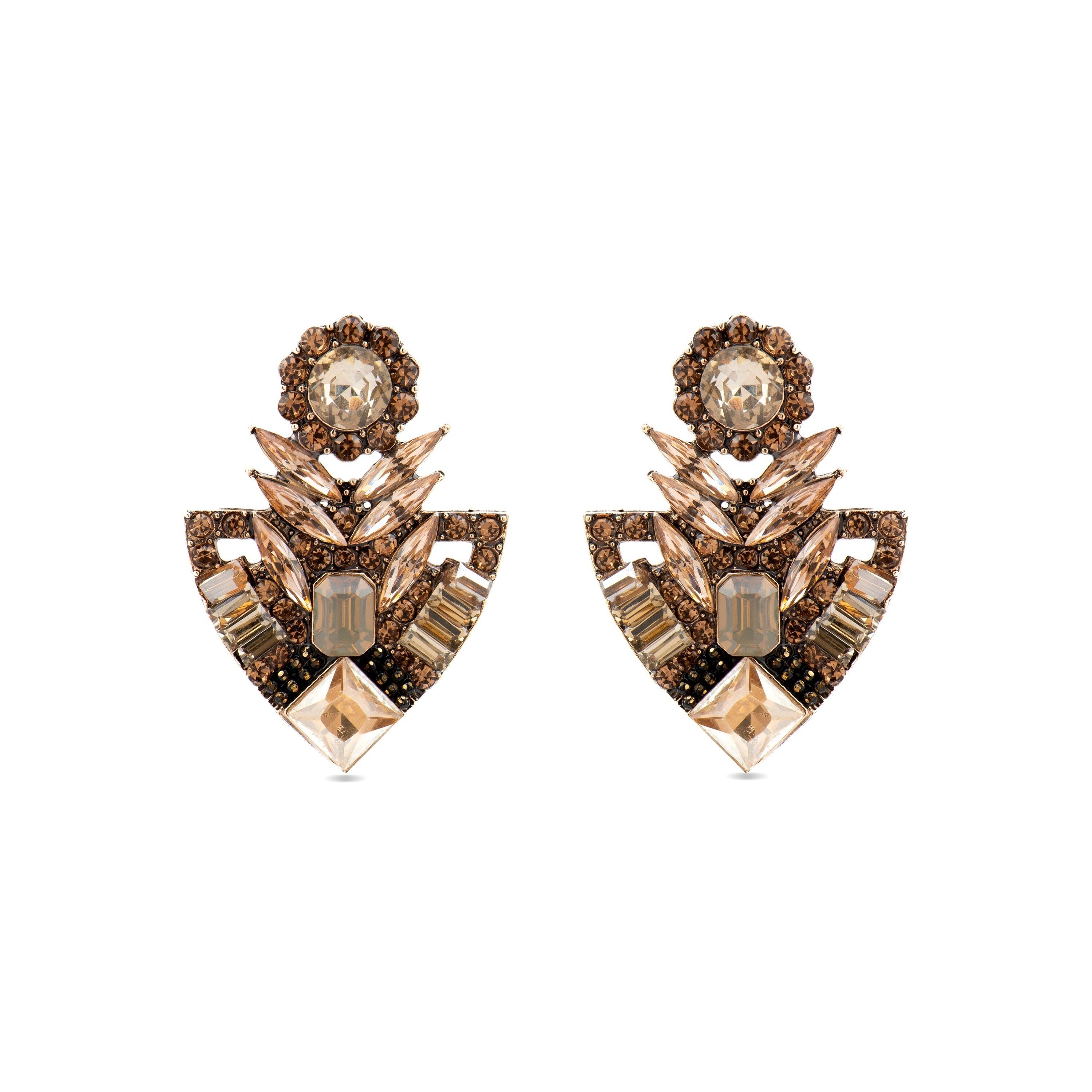 Orecchini con Cristalli Multicolor finitura oro 18k - Gothka