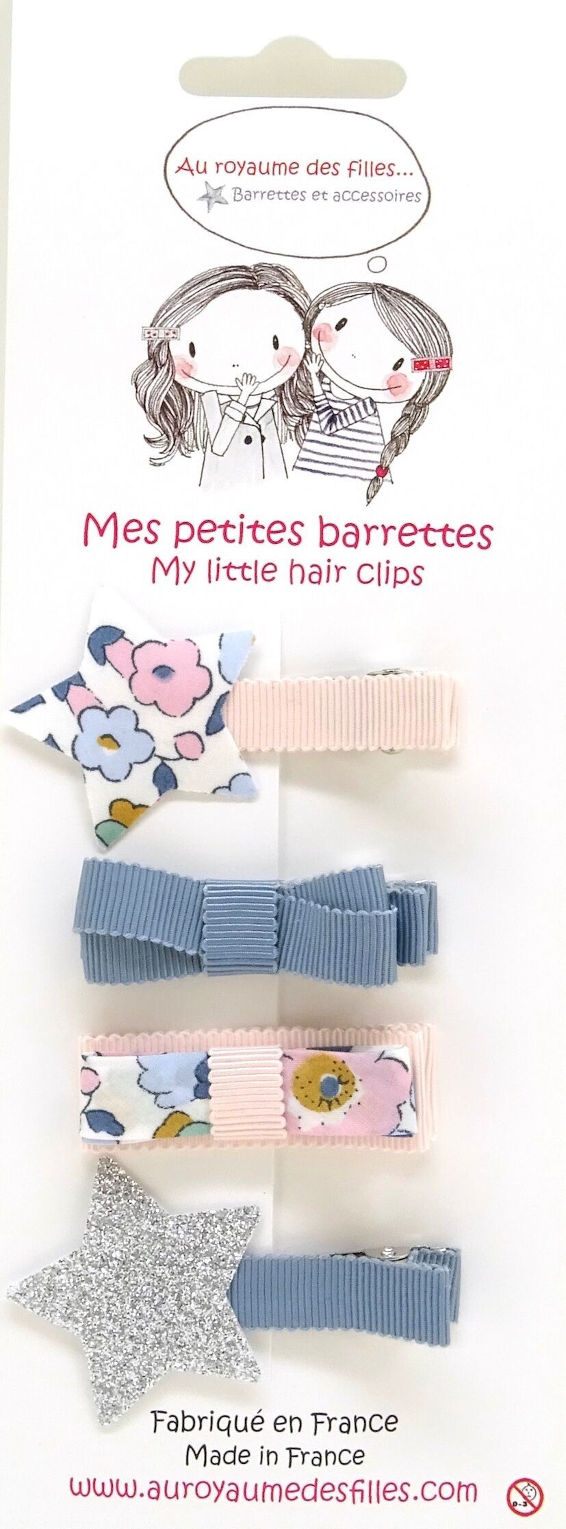 Set di 4 fermagli per capelli E10