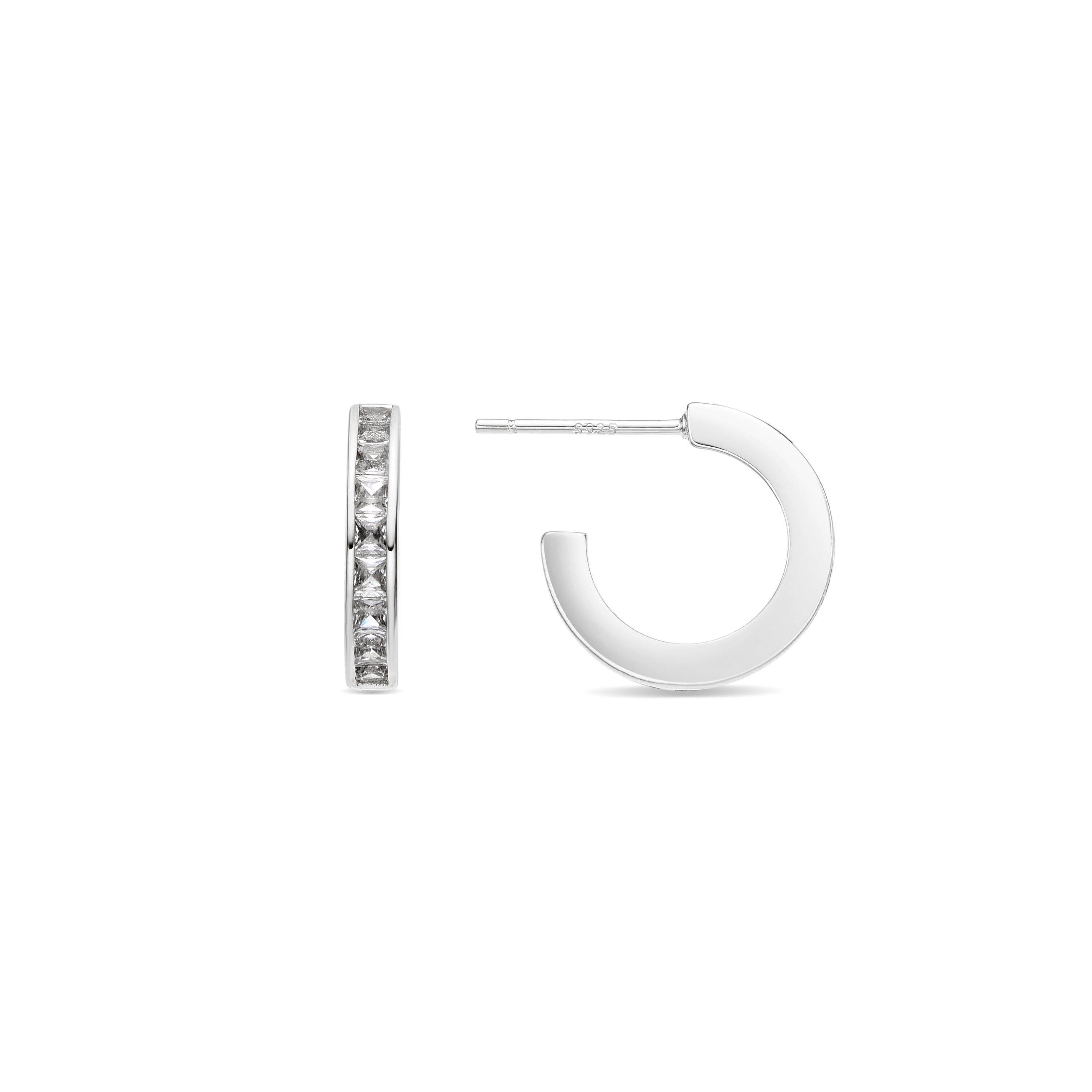 Orecchini con finitura argento Zirconi Lucidi - Daver